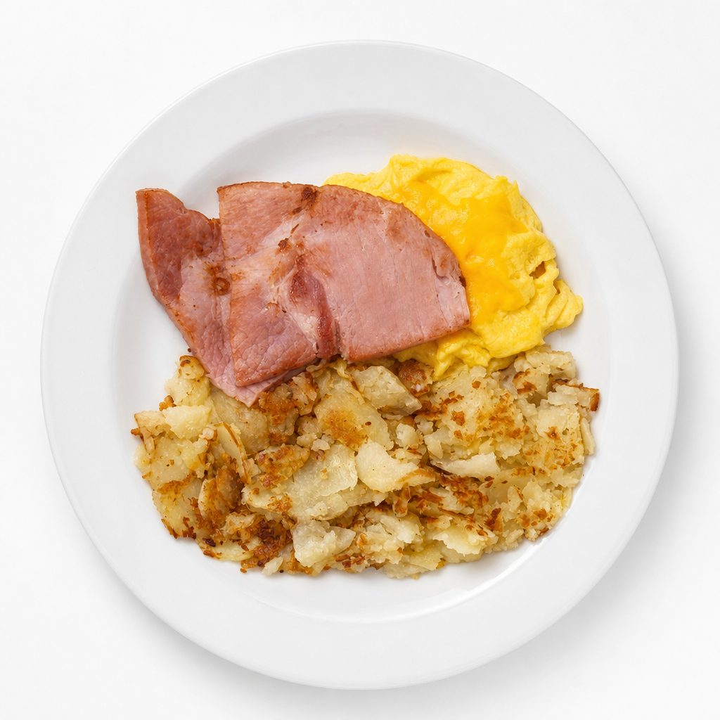 Eggs, Ham, Bacon or Sausage.