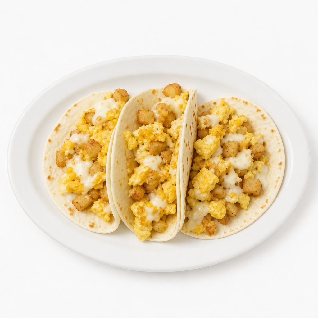 (3) Breakfast Tacos.