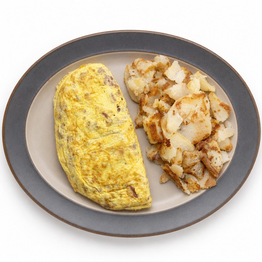 Meat Lovers Traditional Omelette.