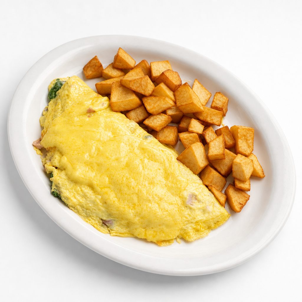 Katies Fire Florentine Premium Omelette.