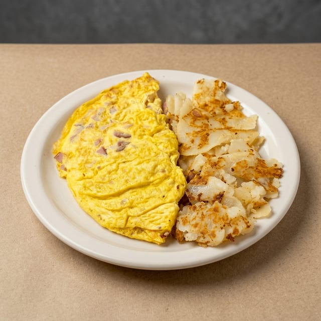 Ham & Cheese Traditional Omelette.