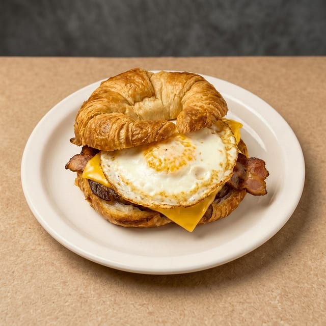 Croissant Breakfast Sandwich.