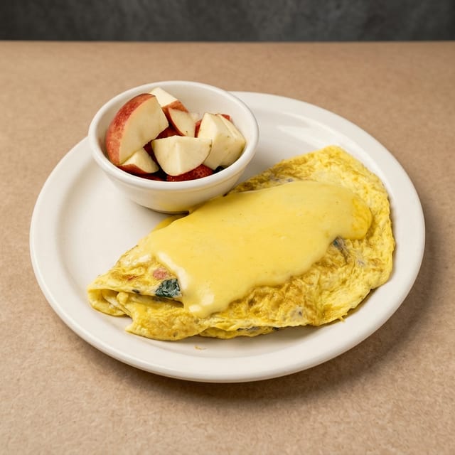 Katies Fire Florentine Premium Omelette.